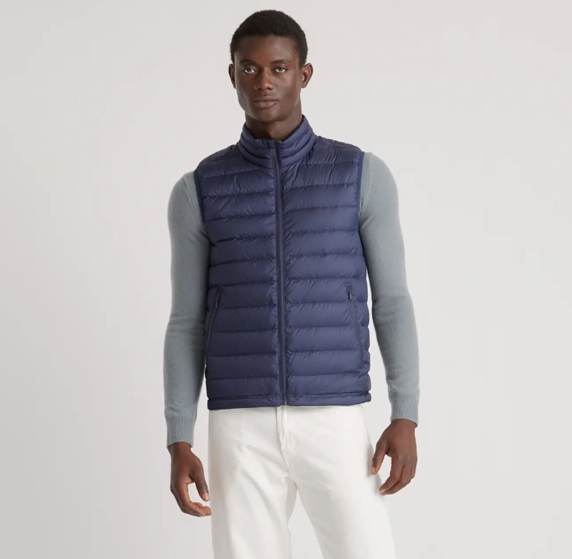 Men's Lightweight Down Packable Puffer Vest - Navy