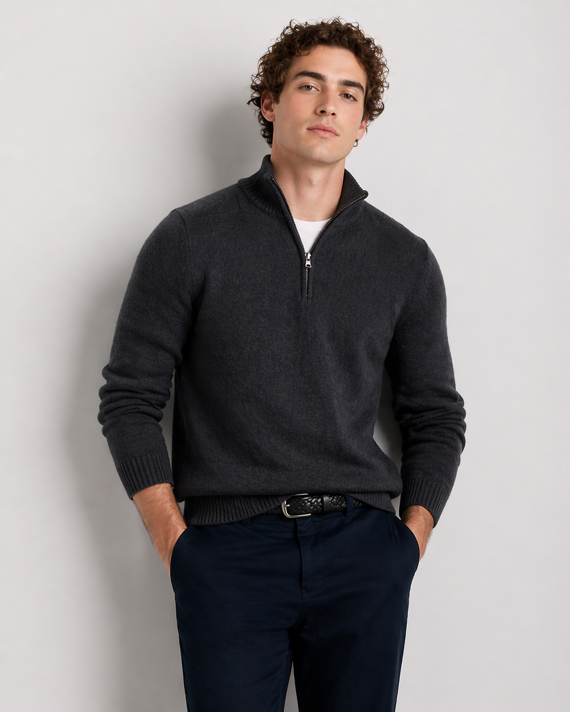 Men's Organic Cotton Quarter-Zip Sweater