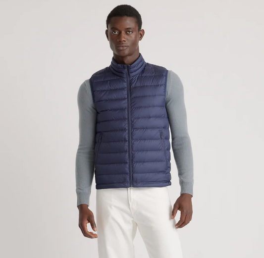 Men's Lightweight Down Packable Puffer Vest - Navy